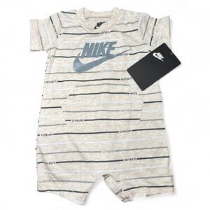 Nike grey and white baby romper size 3 months